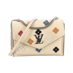 Louis Vuitton Mylockme Handbag Flower Embellished Leather BB