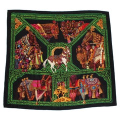 Hermes Silk Cashmere Scarf Shawl La Danse Du Cheval Marwari Annie Faivre 140cm