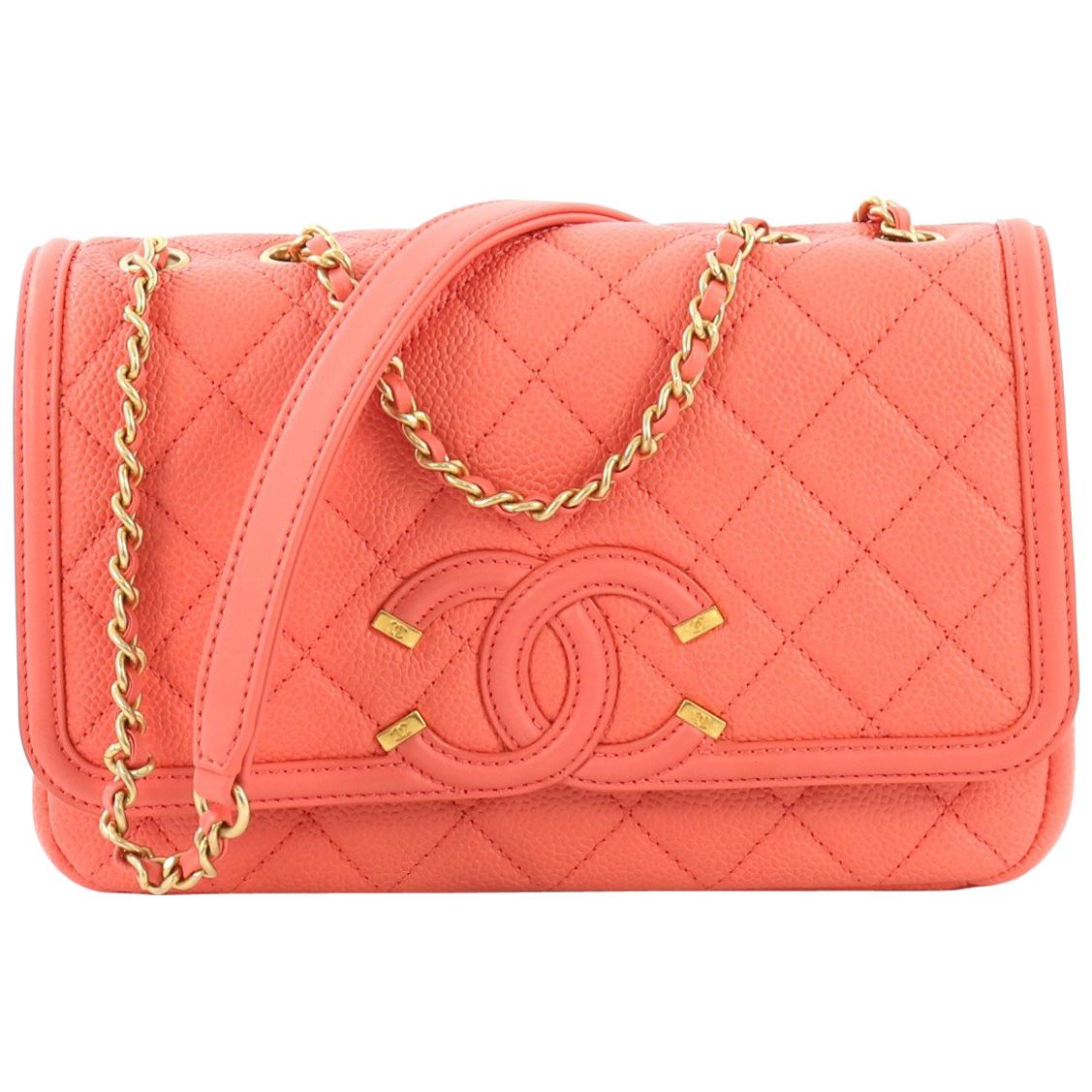 Chanel Filigree Flap Bag Quilted Caviar Small,