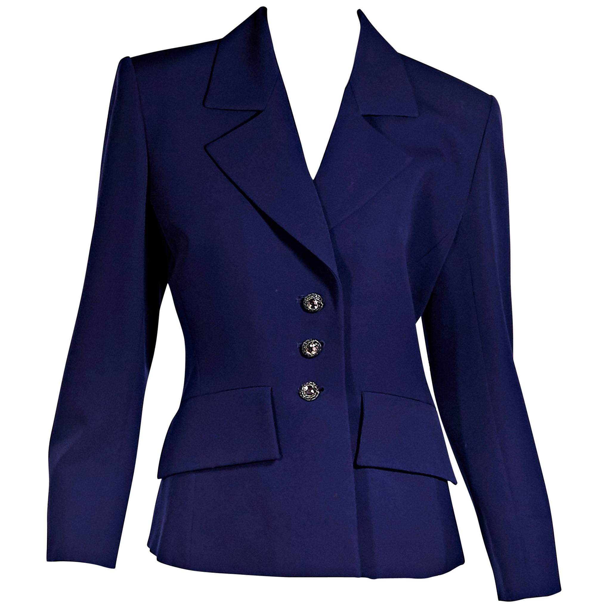 Purple Vintage Saint Laurent Rive Gauche Blazer