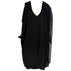 Black Acne Studios Silk Draped Dress