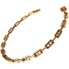 Hermès Bracelet Openwork meshes H-shaped Yellow Gold 18 cm