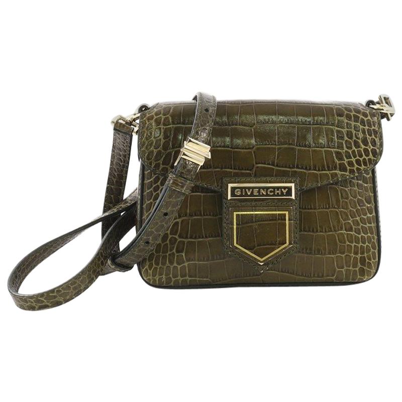 Givenchy Nobile Crossbody Bag Crocodile Embossed Leather Mini