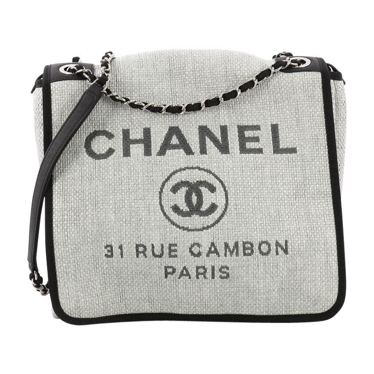 Chanel Small Raffia Deauville Tote