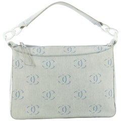 Chanel Vintage CC Shoulder Bag Denim Medium