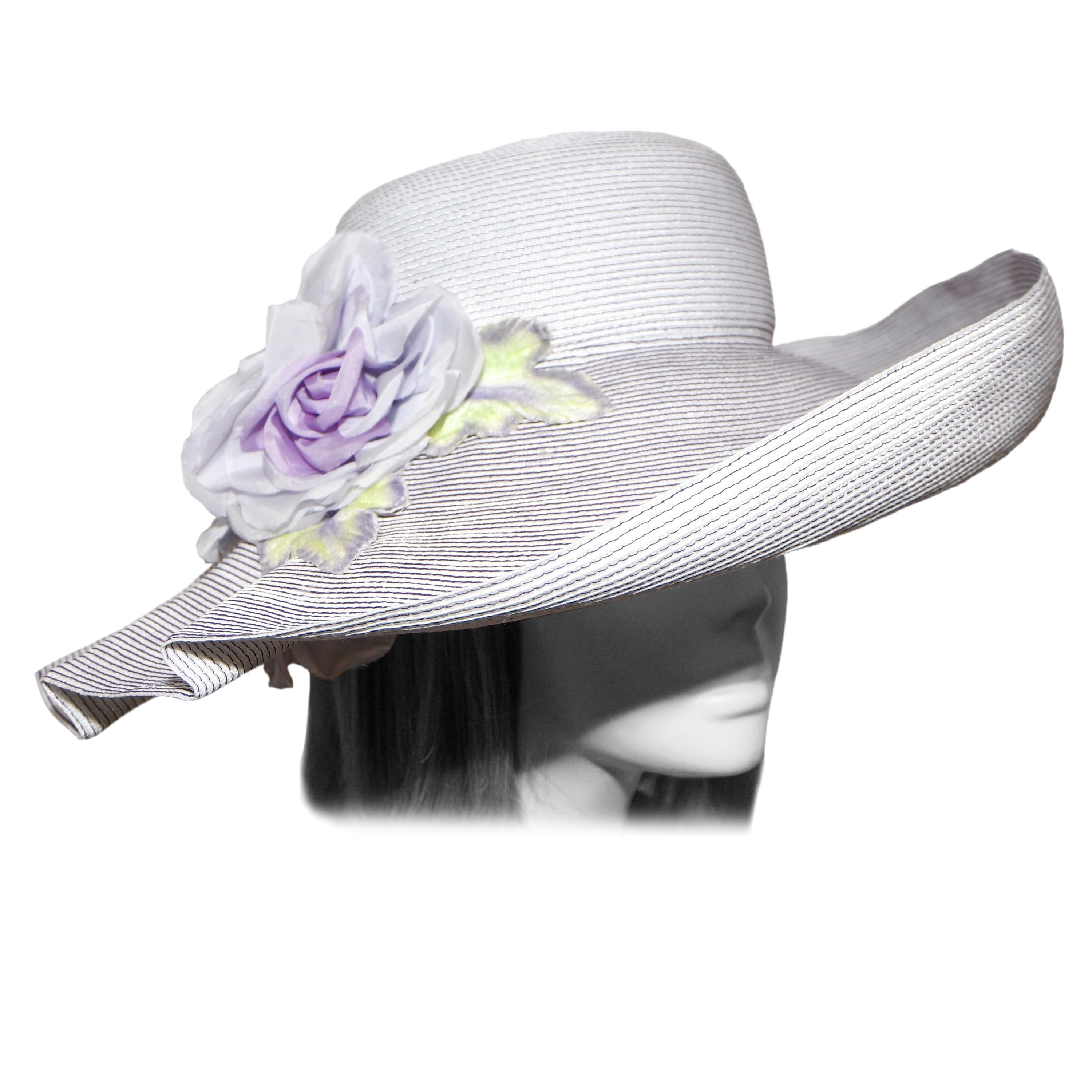 Eric Javits Lavender Straw Hat