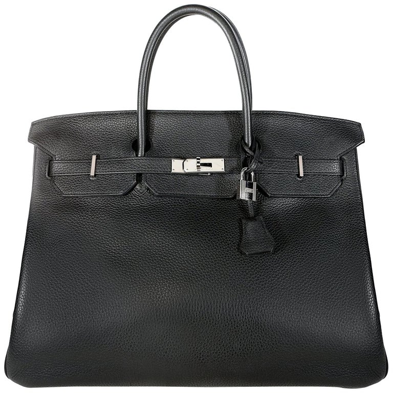 Hermès Black Noir Togo 40 cm Birkin Bag at 1stDibs