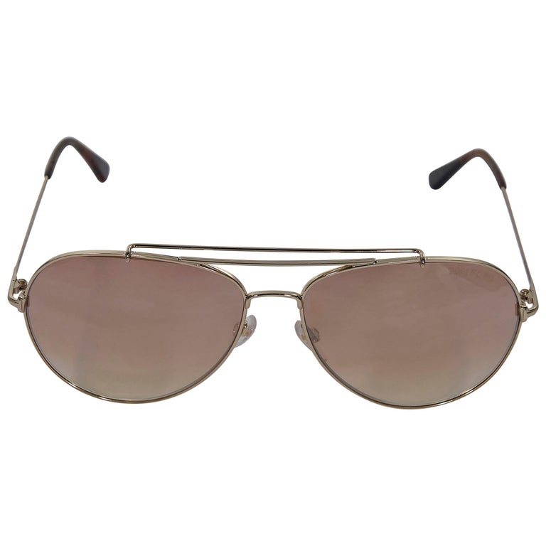 tom ford rose gold aviators