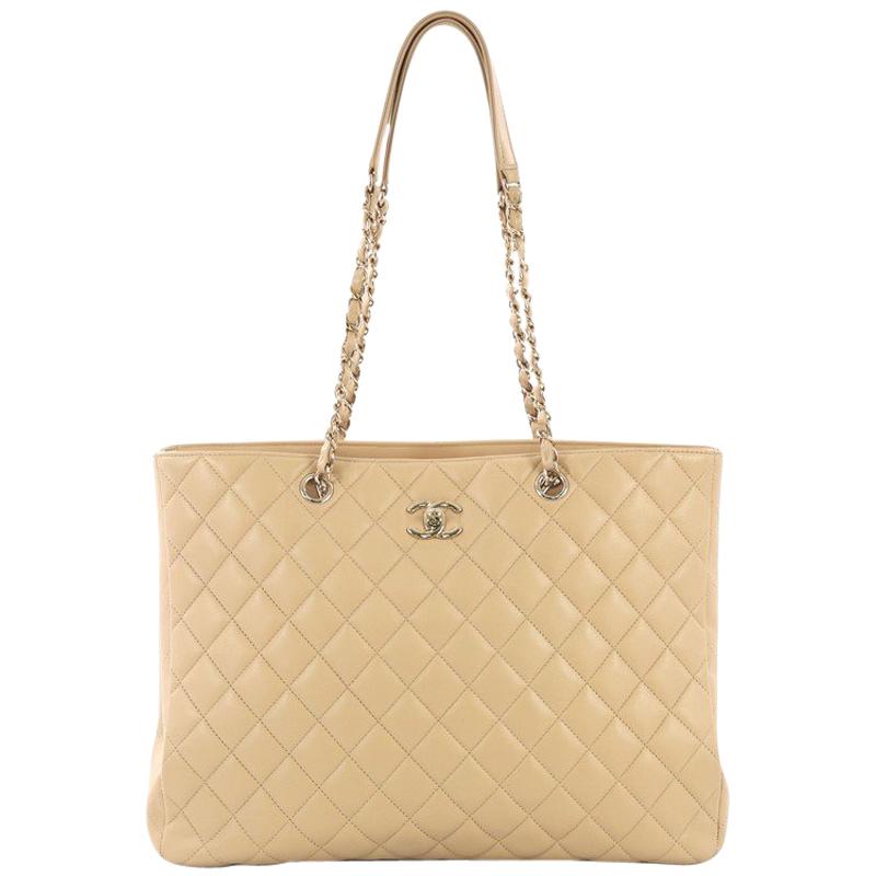 Chanel Classic CC Shopping Tote Quilted Calfskin Large