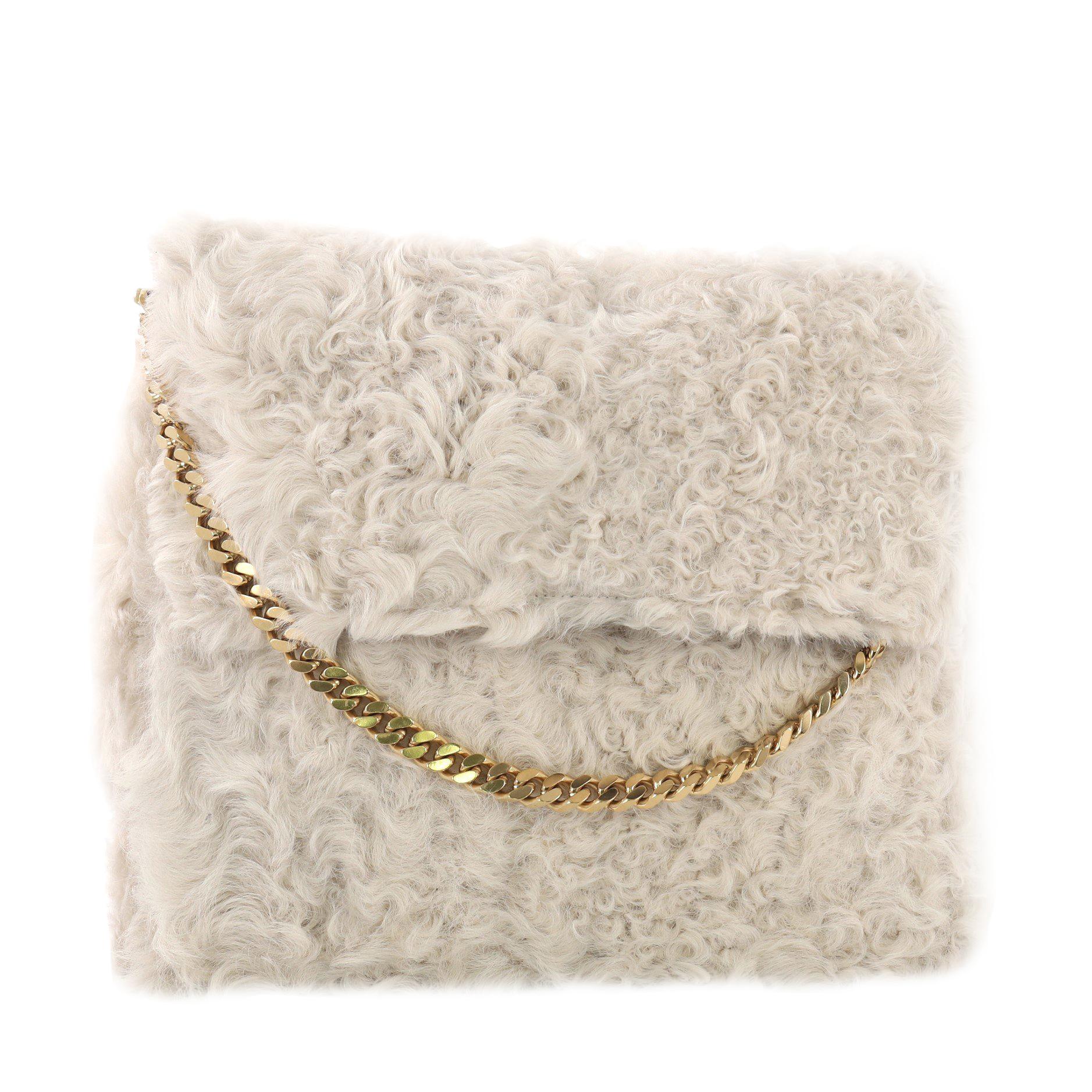 Celine Gourmette Shoulder Bag Fur Medium