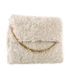 Celine Gourmette Shoulder Bag Fur Medium