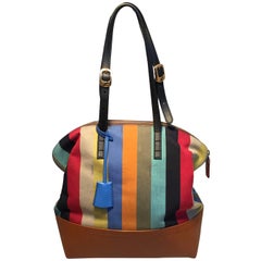 Fendi Multicolor Stripe 2Bag Shoulder Bag Tote