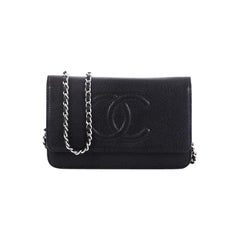 Chanel Timeless Wallet on Chain Caviar