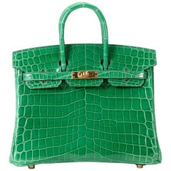 Hermes Birkin 25cm Cactus Alligator with Gold hardware