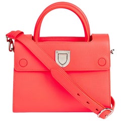 2016 Christian Dior Goji Rosa Genarbtes Kalbsleder Mini Diorever Tote