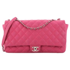 Chanel Coco Rain Flap Bag Quilted Rubber Jumbo