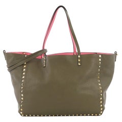 Valentino Rockstud Reversible Convertible Tote Leather Medium