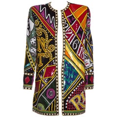 BOB MACKIE  Monte Carlo Bead Embellished Casino Motif Jacket SZ M