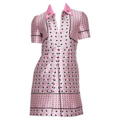 FENDI  Pink Jacquard Monster Dress SZ 36