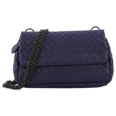 Bottega Veneta Expandable Chain Crossbody Bag Intrecciato Nappa Small