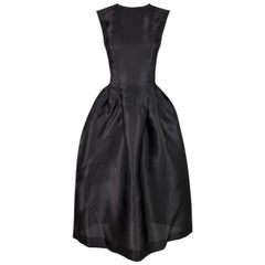 Vintage S/S 1995 Gucci Tom Ford Runway Sheer Black Silk Gauze 1950's Audrey Style Dress