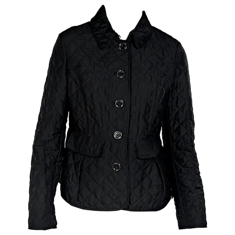 Black Burberry Brit Quilted Jacket For Sale at 1stDibs | burberry brit  quilted jacket sale