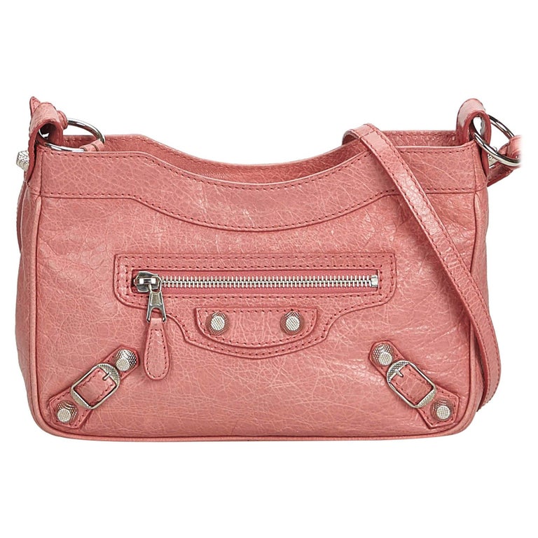 Balenciaga Pink Leather Motocross Giant 12 Hip Bag Italy w/ Dust Bag at