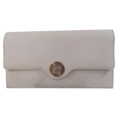 Hermès White Leather Clutch bag