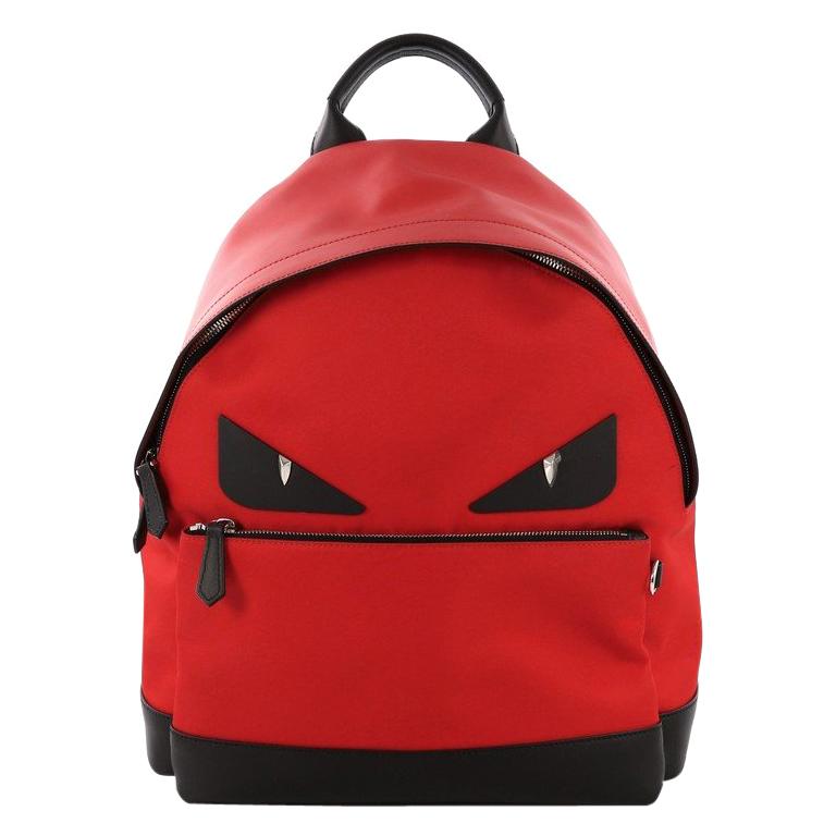 Fendi Monster Backpack Nylon with Leather Large at 1stDibs | red fendi  backpack, fendi backpack red, monster bookbag