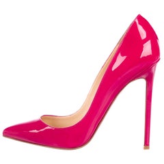 Christian Louboutin NEW Pigalle 120 Pink Patent Evening Heels Pumps in Box