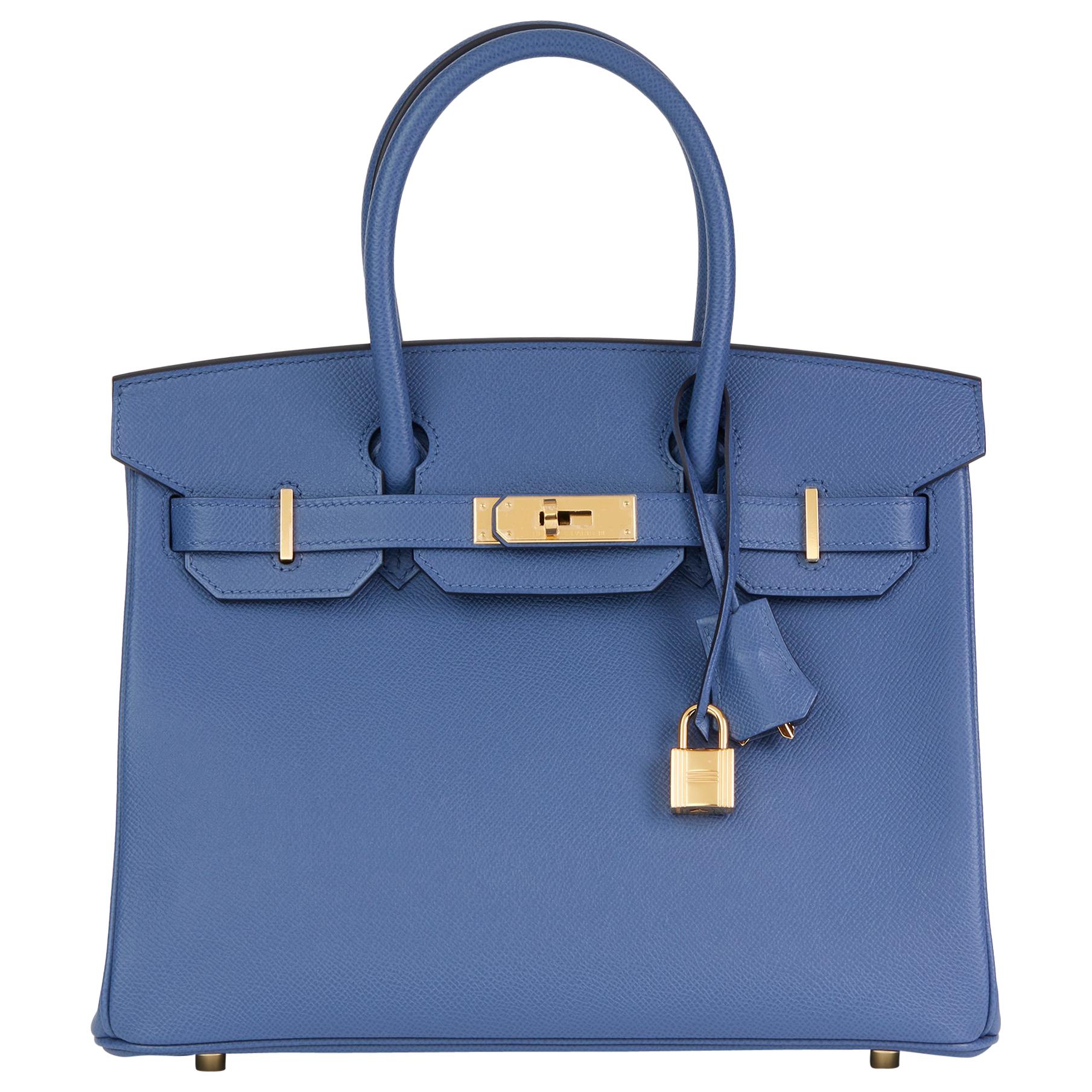 2019 Hermès Bleu Brighton Epsom Leather Birkin 30cm