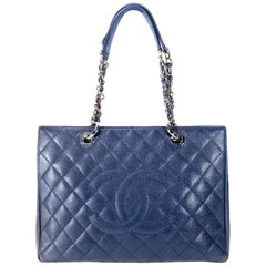 Chanel Blau Kaviar GST Grand Einkaufstasche