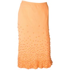 Vintage Beaded Orange Skirt