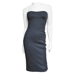 Used Gianni Versace New Strapless Lace Up Dress