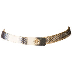 Vintage Gold and Silver Snake Chain Belt