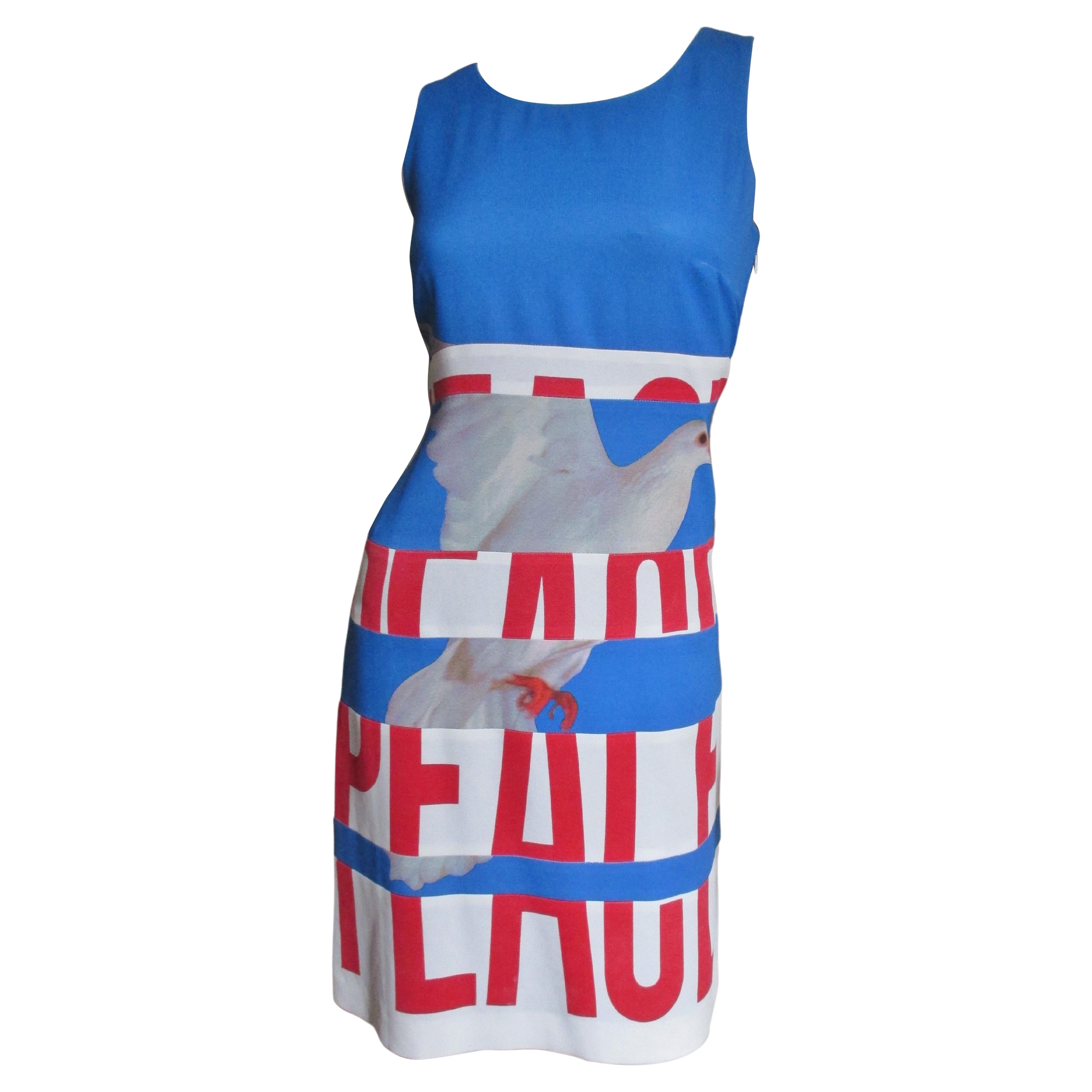 Moschino Peace and Stop War Dress For Sale