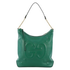 Gucci Chain Hobo GucciGhost Embossed Leather Large