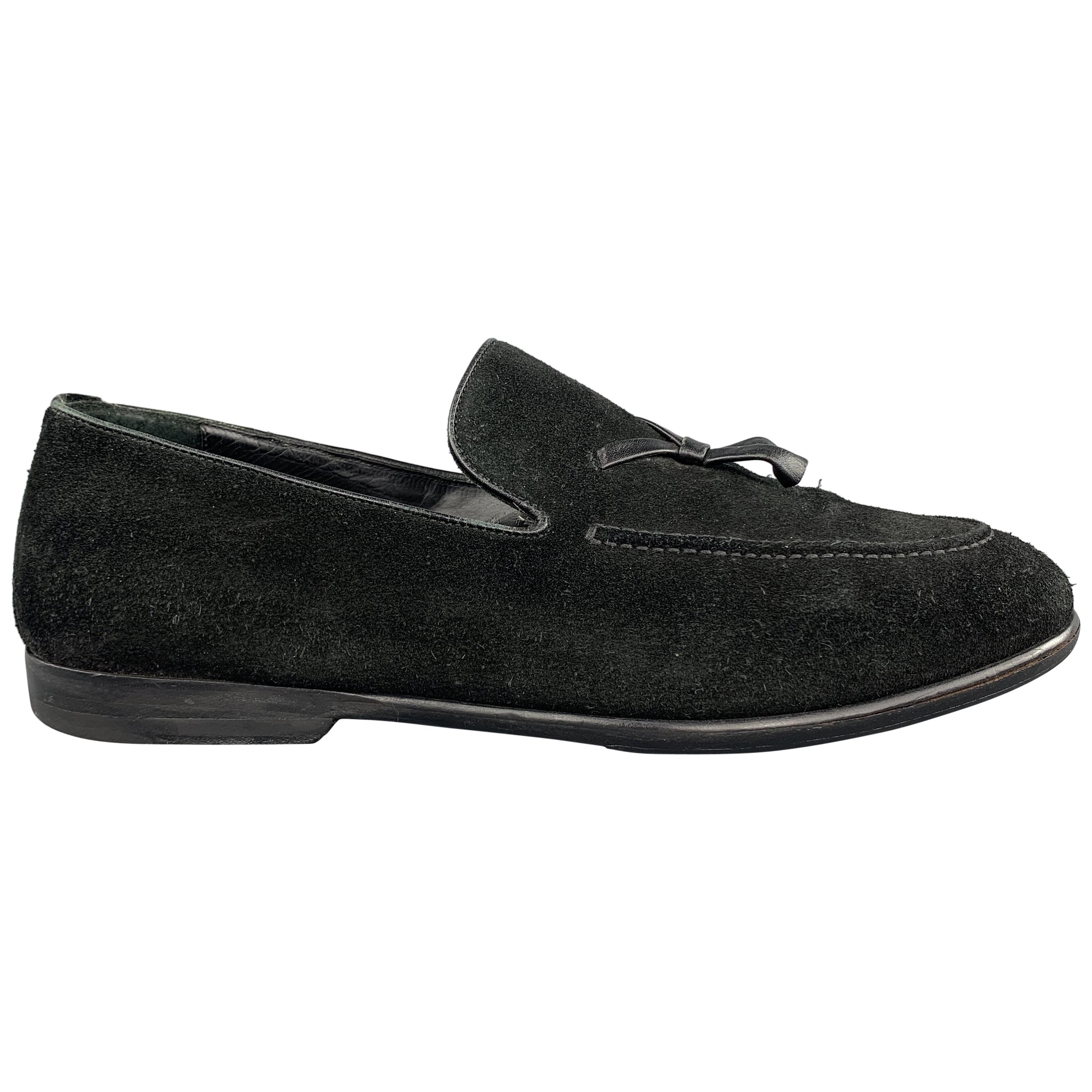 GUCCI Size 8 Black Solid Slip On Loafers