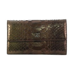 Chanel Trifold Wallet Python Medium