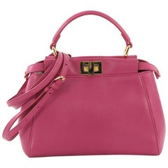 Fendi Peekaboo Handbag Leather Mini
