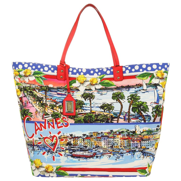 Dolce & Gabbana Women Tote Canvas Cannes red BB6191-B9F57 For Sale