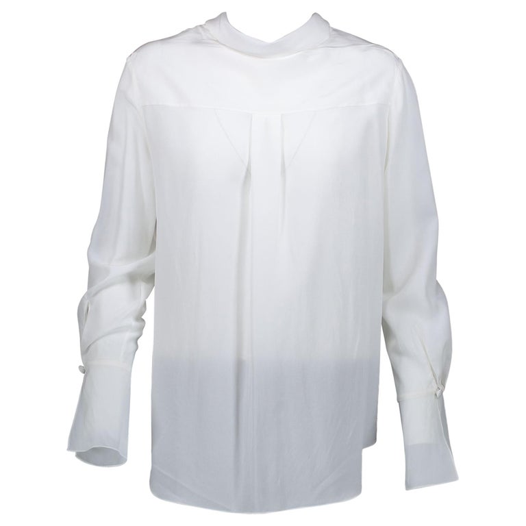 Chloé White Silk top - size 36 at 1stDibs