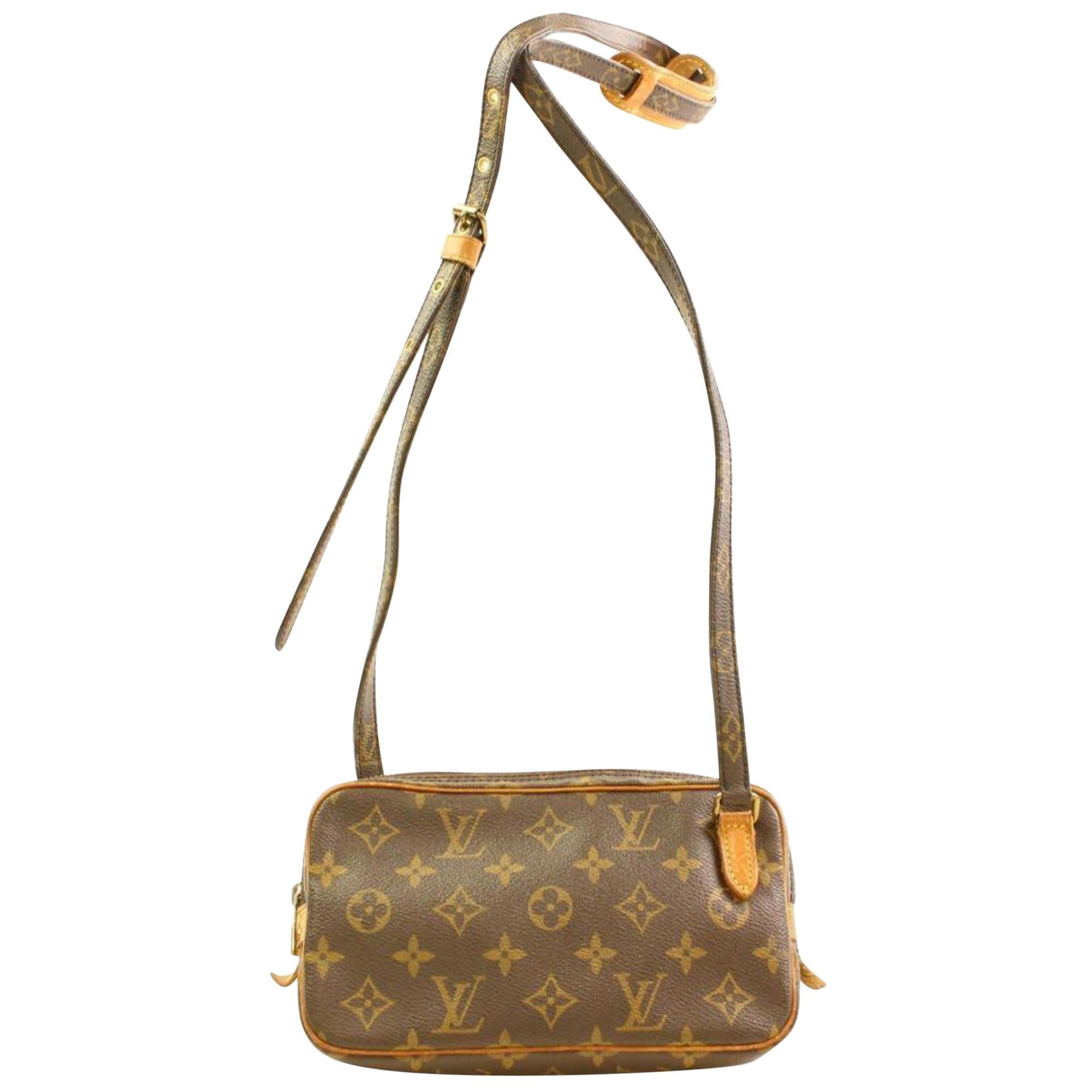 Louis Vuitton Pochette Marly  Bandouliere 866610 Brown  Canvas Cross Body Bag