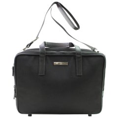 Gucci Suitcase Luggage with Strap 866460 Black Canvas Weekend/Travel Bag