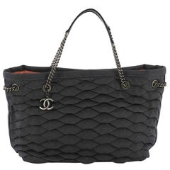 Chanel CC Shopping Tote Scale Effect Denim Medium