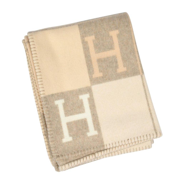 Hermes Blanket Avalon I Signature H Coco and Camomille Throw Blanket at