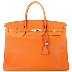 Hermès Orange Togo 40 cm Birkin Bag with Palladium
