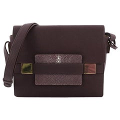 Delvaux Madame Shoulder Bag Leather with Stingray PM