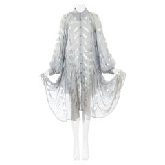 Vivienne Westwood 'Cut, Slash & Pull' blue voile oversized shirt dress, ss 1991
