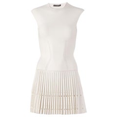 Alexander McQueen Pleated Perforated Dress